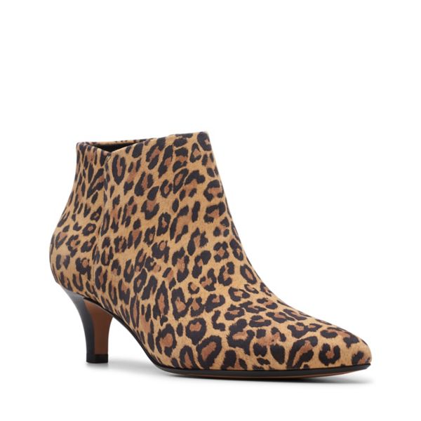 Clarks Womens Linvale Sea Ankle Boots Leopard | UK-9314257